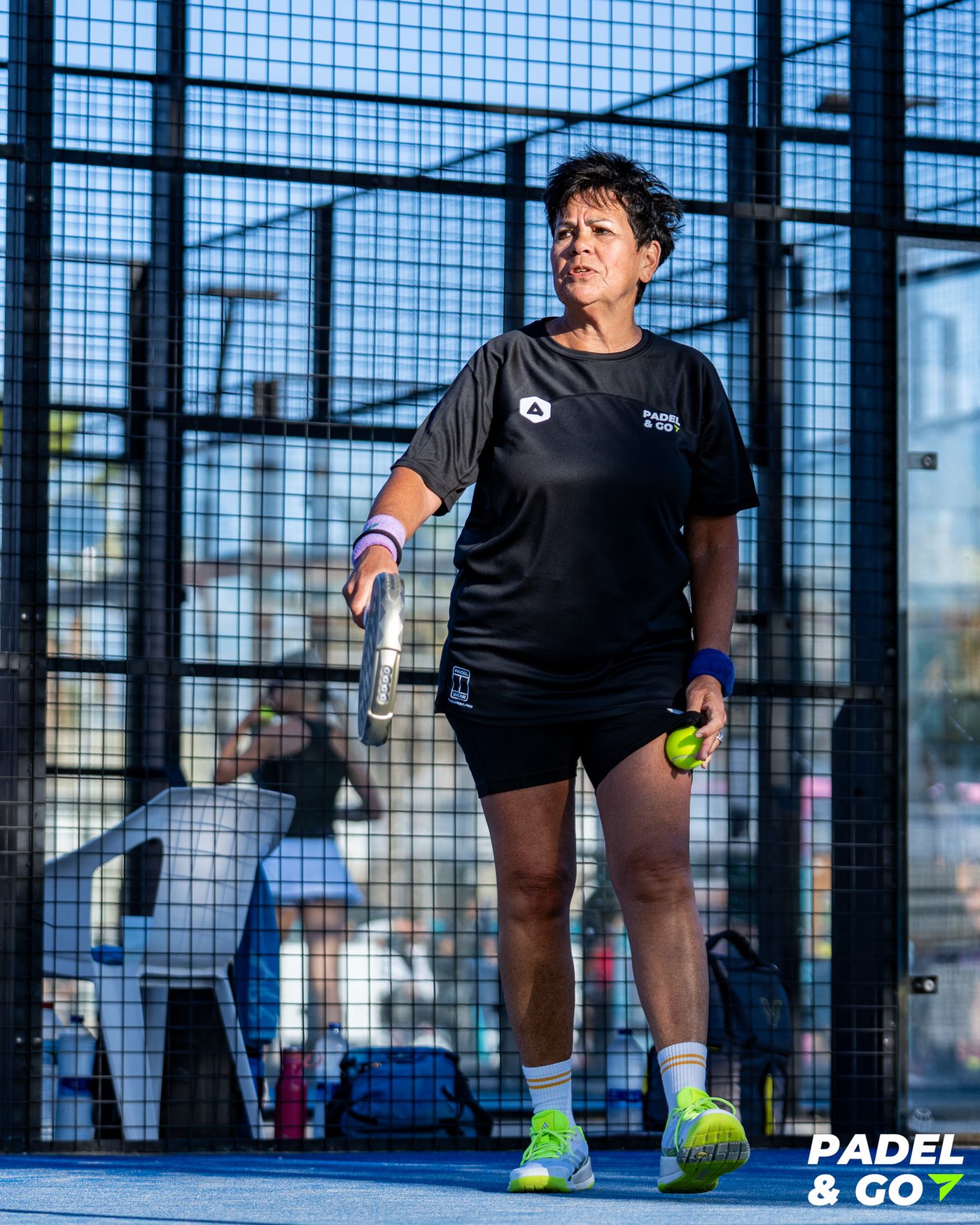 Player in action at a Padel & Go tournament