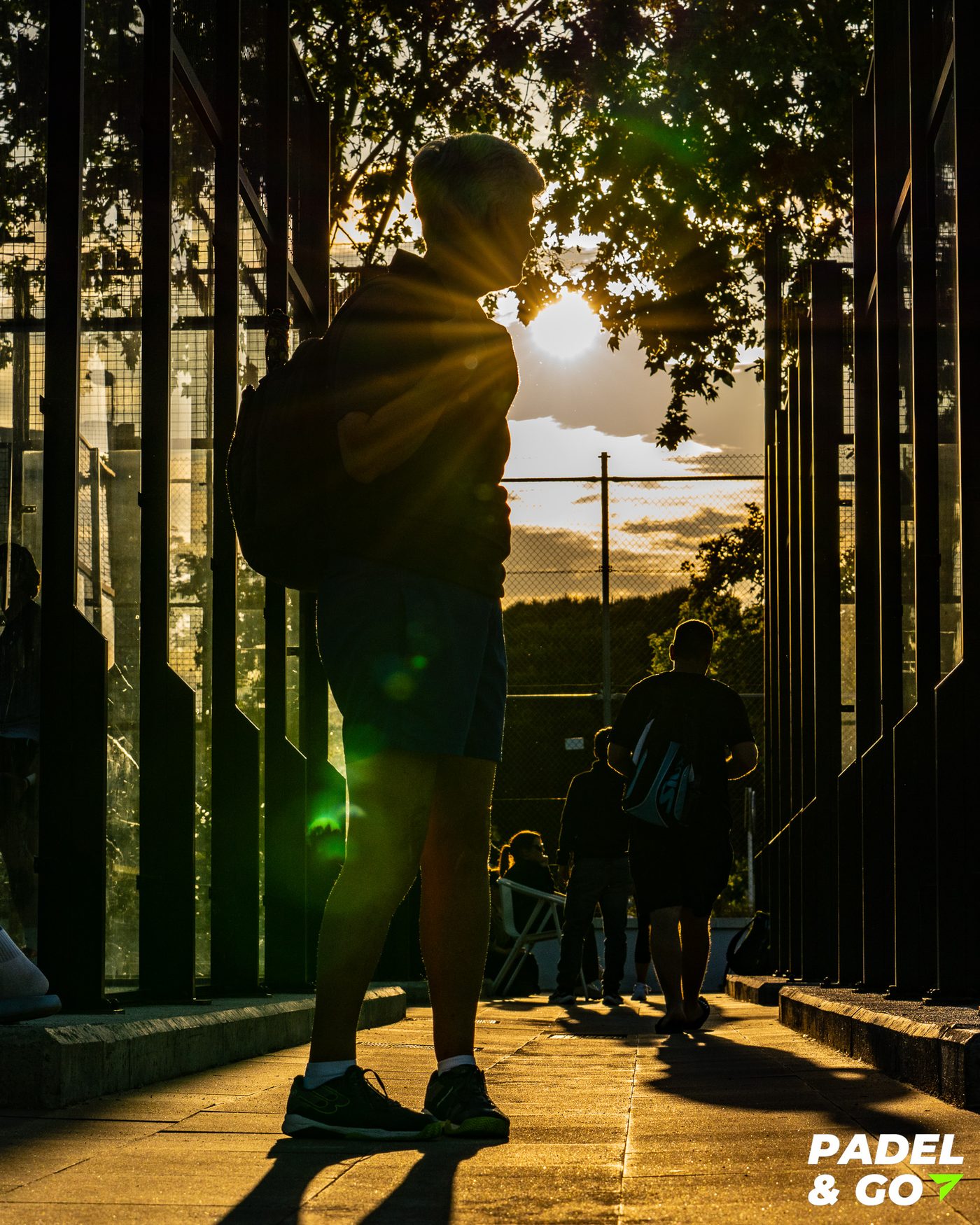 Golden hour at a Padel & Go tournament venue