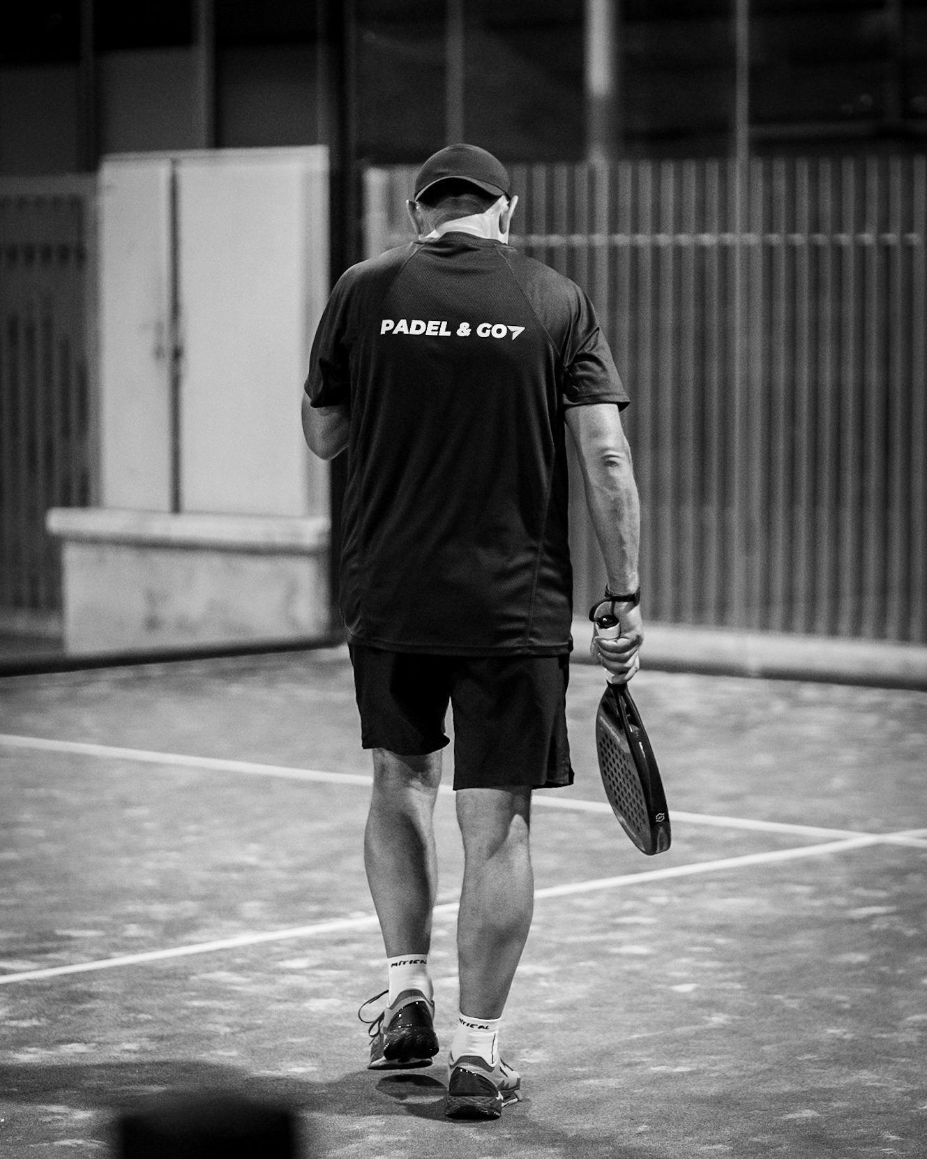 Player walking off court at a Padel & Go tournament