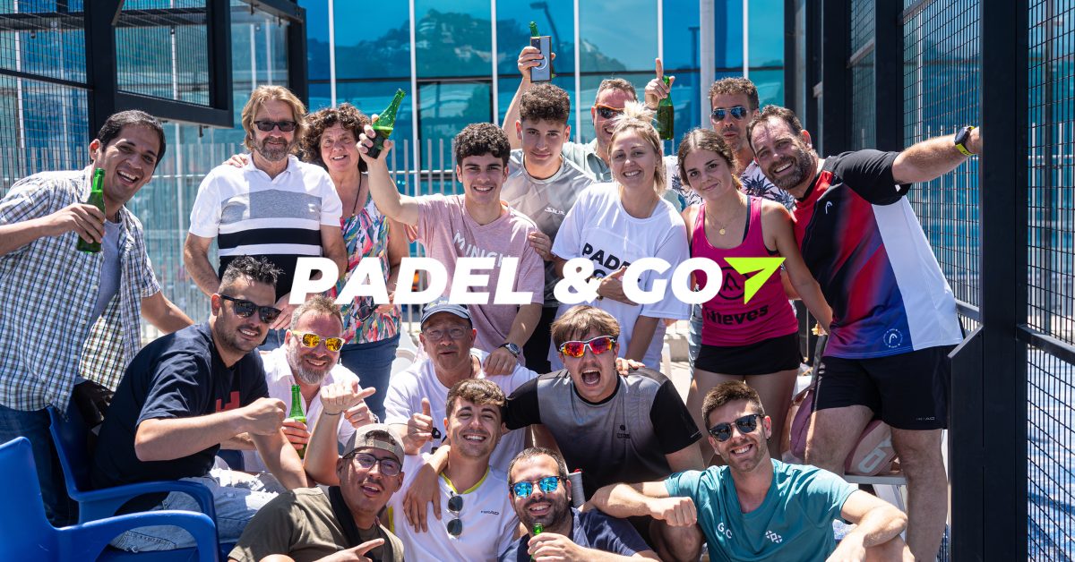 Group celebration at a Padel & Go tournament