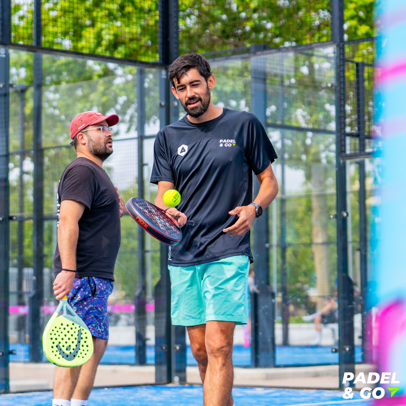 Players on court at a Padel & Go tournament