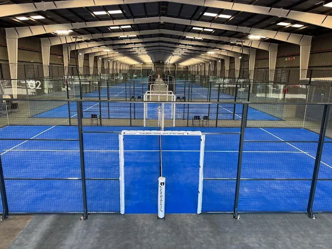 Indoor padel courts at the Barcelona tournament venue
